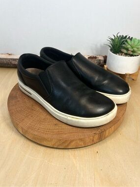 Birkenstock Oswego Slip-On Sneakers – Black Leather – Women’s Size 40/9 Narrow